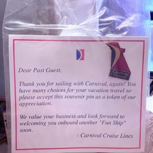 Vintage Carnival VICTORY CRUISE Ship Lapel Pin